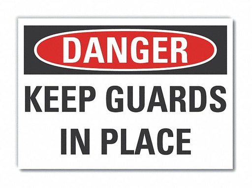 Danger Sign 7 in x 10 in Non-PVC Polymer