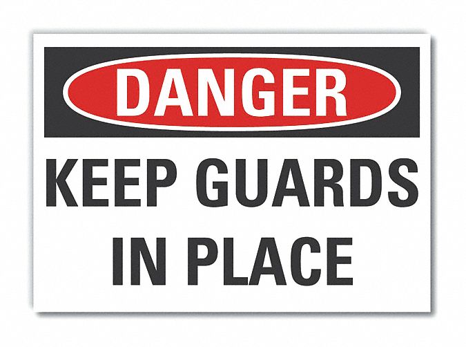 Danger Sign 7 in x 10 in Non-PVC Polymer