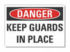 Machine Guards Danger Rflct Lbl 10x14in