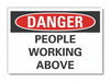 Overhead Hazard Danger Rflct Lbl 5x7in