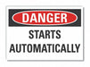 Mach Operation Danger Lbl 5x7in Polyest