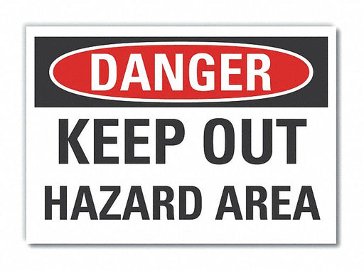 Danger Sign 7 in x 10 in Non-PVC Polymer