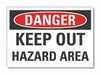 Danger Sign 10in x 14in Non-PVC Polymer