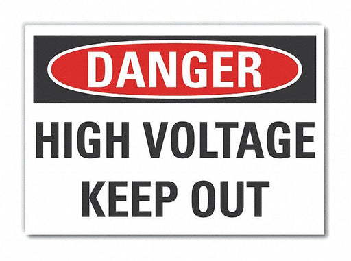 Danger Sign 7 inx10 in Non-PVC Polymer