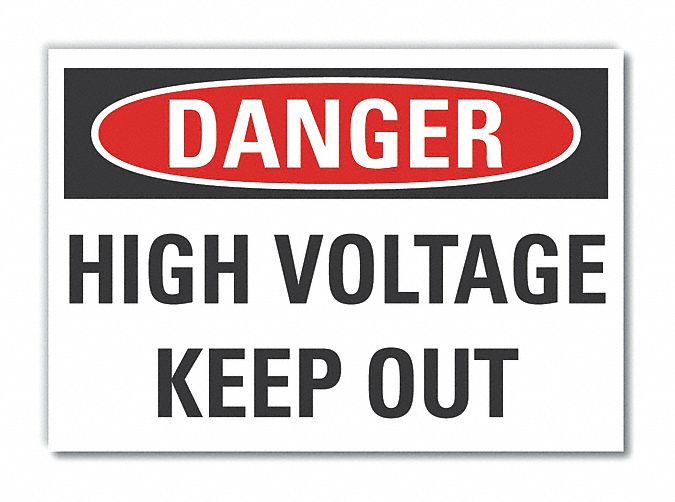 Danger Sign 7 inx10 in Non-PVC Polymer
