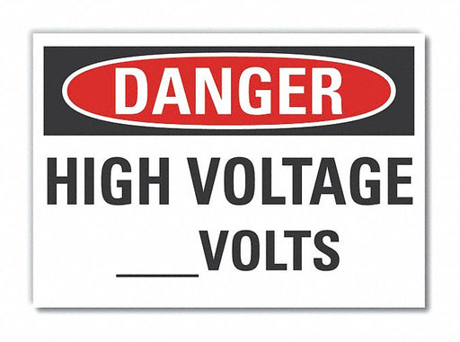 Danger Sign 7 in x 10 in Non-PVC Polymer