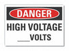 High Voltage Danger Lbl 10x14in Polyest