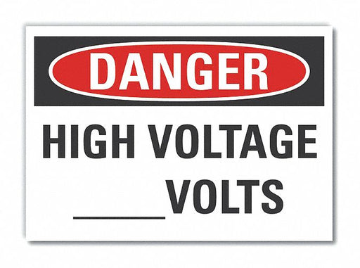 Danger Sign 10in x 14in Non-PVC Polymer