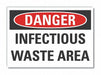 Infectious Waste Rflct Lbl 10x14in