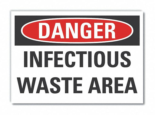 Danger Sign 7 in x 10 in Non-PVC Polymer