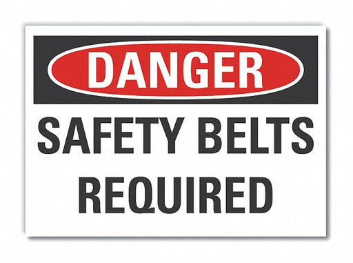 Danger Sign 7 in x 10 in Non-PVC Polymer