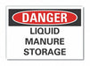 Liquid Manure Danger Rflct Lbl 7inx10in