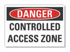 Cntrld Access Danger Rflct Lbl 3.5x5in
