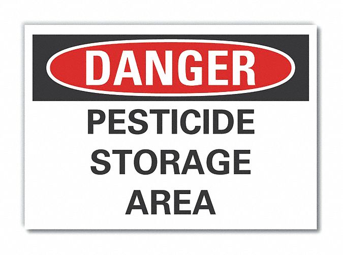 Pesticide Danger Labl 5inx7in Polyester