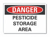Pesticide Danger Rflct Label 3.5inx5in