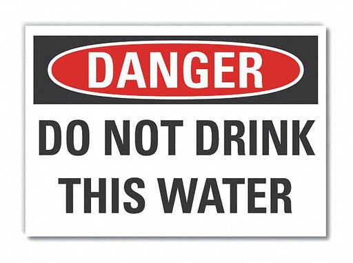 Danger Sign 7 inx10 in Non-PVC Polymer