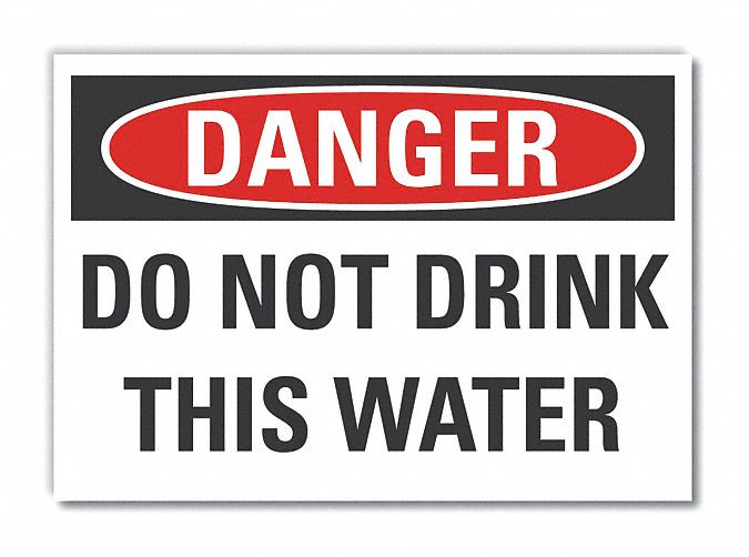 Danger Sign 7 inx10 in Non-PVC Polymer