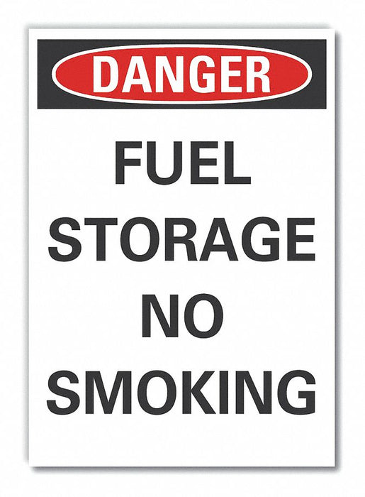 No Smoking Danger Lbl 10x7in Polyester