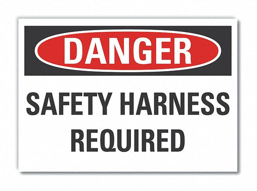 Danger Sign 7 in x 10 in Non-PVC Polymer