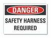 Fall Danger Label 5inx7in Polyester