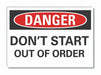 Machine Operation Danger Lbl 3.5x5in
