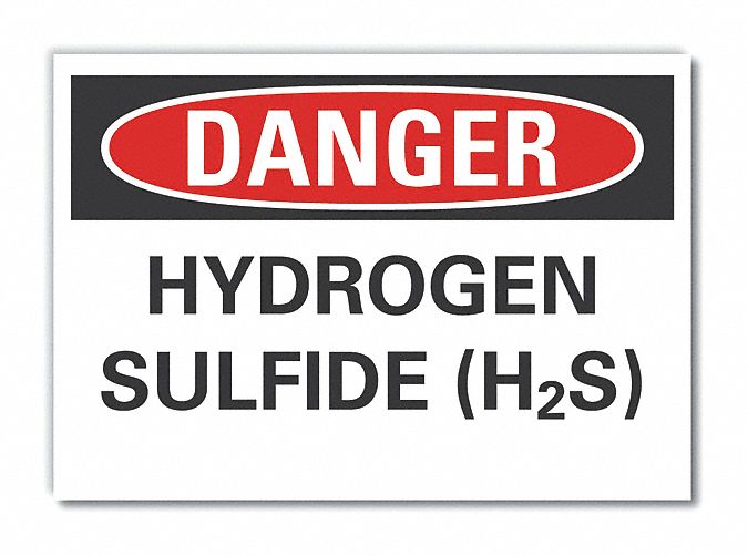 Hydrogen Sulfide Rflct Lbl 5x7in