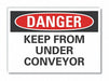 Conveyor Safety Rflct Lbl 3.5x5in