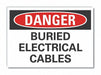 Buried Cable Danger Label 10 in x 14 in