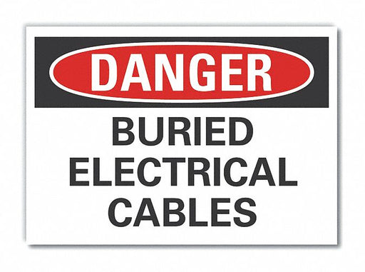 Danger Sign 7 in x 10 in Non-PVC Polymer
