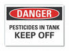 Pesticide Danger Rflct Label 5inx7in