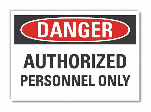 Danger Sign 10in x 14in Non-PVC Polymer