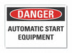 Auto Equipment Danger Lbl 5x7in Polyest