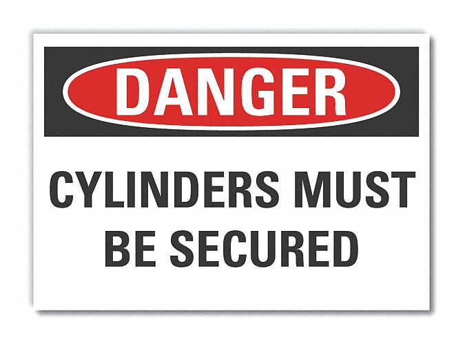 Cyl Handling Danger Rflct Lbl 7x10in