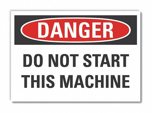 Danger Sign 10in x 14in Non-PVC Polymer