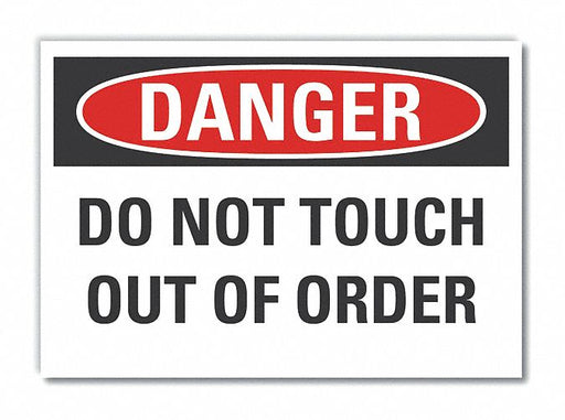 Danger Sign 7 inx10 in Non-PVC Polymer