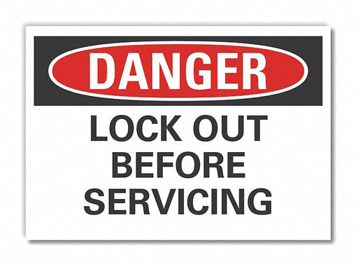 Danger Sign 10in x 14in Non-PVC Polymer