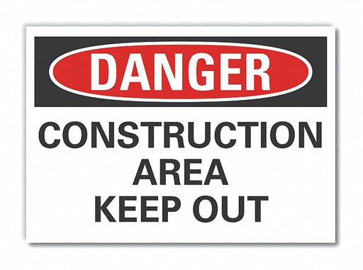 Danger Sign 7 in x 10 in Non-PVC Polymer