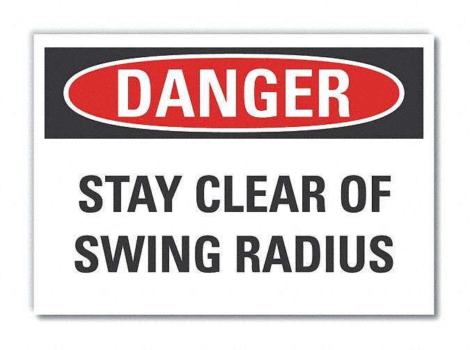 Stay Clear Danger Lbl 10x14in Polyester