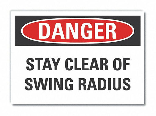 Danger Sign 10inx14in Non-PVC Polymer