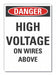 Danger Sign 10 in x 7 in Non-PVC Polymer