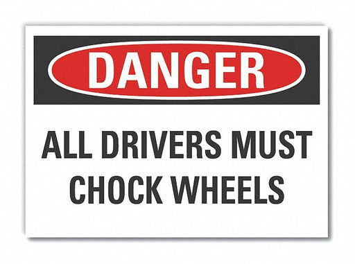 Danger Sign 7 in x 10 in Non-PVC Polymer