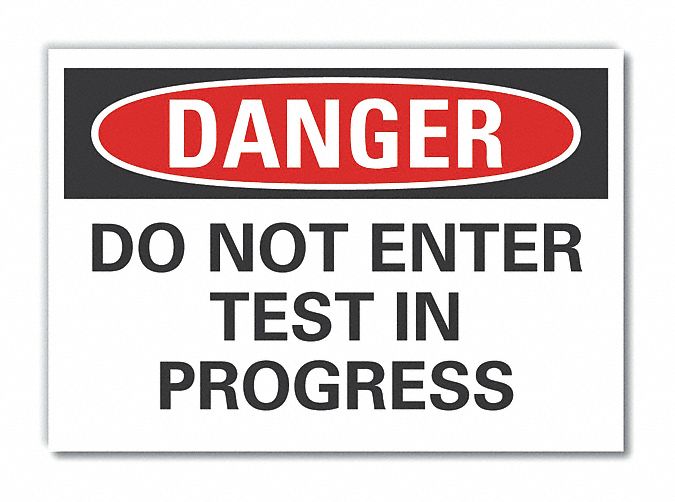 Auth Person Danger Label 7 in x 10 in