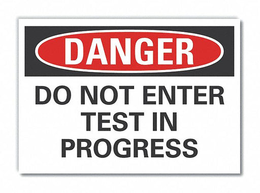 Danger Sign 7 in x 10 in Non-PVC Polymer