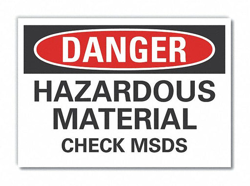 Danger Sign 10in x 14in Non-PVC Polymer