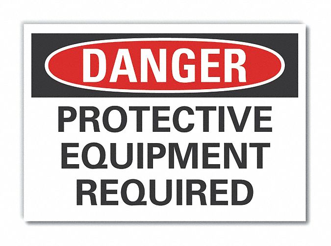 PPE Danger Rflct Label 3.5in x 5in