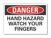Machine Operation Danger Lbl 7x10in