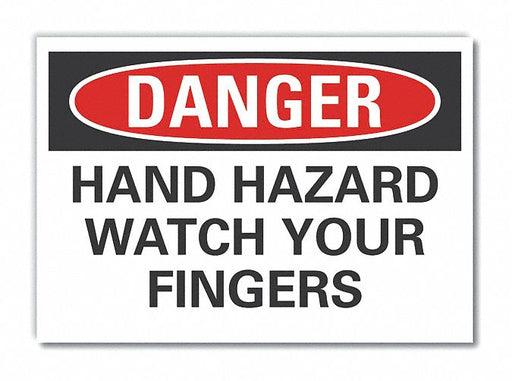 Danger Sign 7 inx10 in Non-PVC Polymer