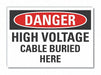 High Voltage Danger Labl 10x14in Polyest
