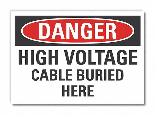 Danger Sign 7 in x 10 in Non-PVC Polymer
