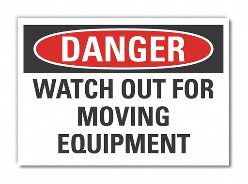 Danger Sign 7 in x 10 in Non-PVC Polymer